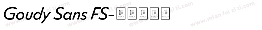 Goudy Sans FS字体转换